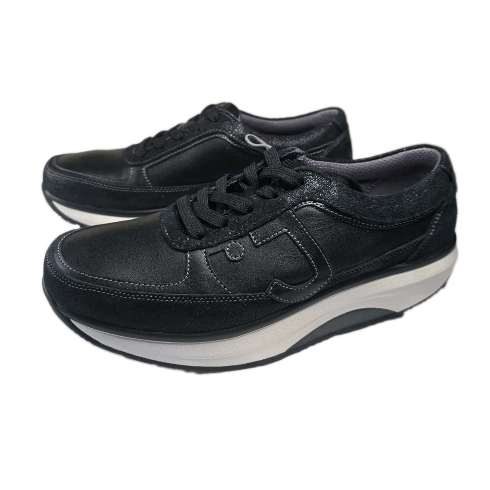 Joya ID Casual W Zebra Black Leather Orthopedic Shoes Sneakers Women's US 8.5